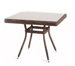 Купить стол плетеный айриш из искусственного ротанга, цвет коричневый – цена от завода, доставка до двери | RuOborudovanie.ru