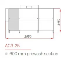 Купить машина посудомоечная comenda ac3-25 rl/сушка/доз./cwv/центр. слив – цена от завода, доставка до двери | RuOborudovanie.ru