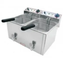 Купить фритюрница beckers fr 8+8 на 16л, 6.6квт, настольная, 400х520х350мм – цена от завода, доставка до двери | RuOborudovanie.ru