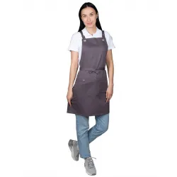Фартук Х-образными лямками на кнопках серый хлопок – купить в RuOborudovanie.ru с доставкой до двери Купить фартук х-образными лямками на кнопках серый хлопок – цена от завода, доставка до двери | RuOborudovanie.ru