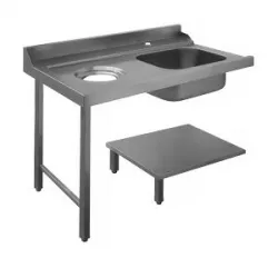 Купить стол для грязной посуды 1200 мм левый apach chef line l80207 – цена от завода, доставка до двери | RuOborudovanie.ru