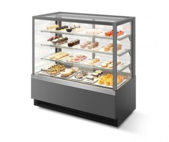 Витрина кондитерская Chilz Vete Kub Lux 130 серый матовый/шлифованная нержавейка – купить по цене завода